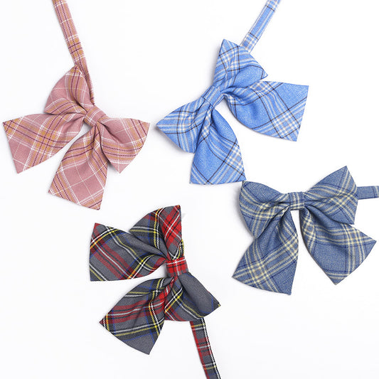 Cotton JK Bow Tie Skirt with Plaid Ornaments