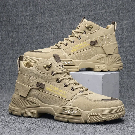 Men's Harajuku Style Work Boots - Dirt Resistant & Anti-Slip