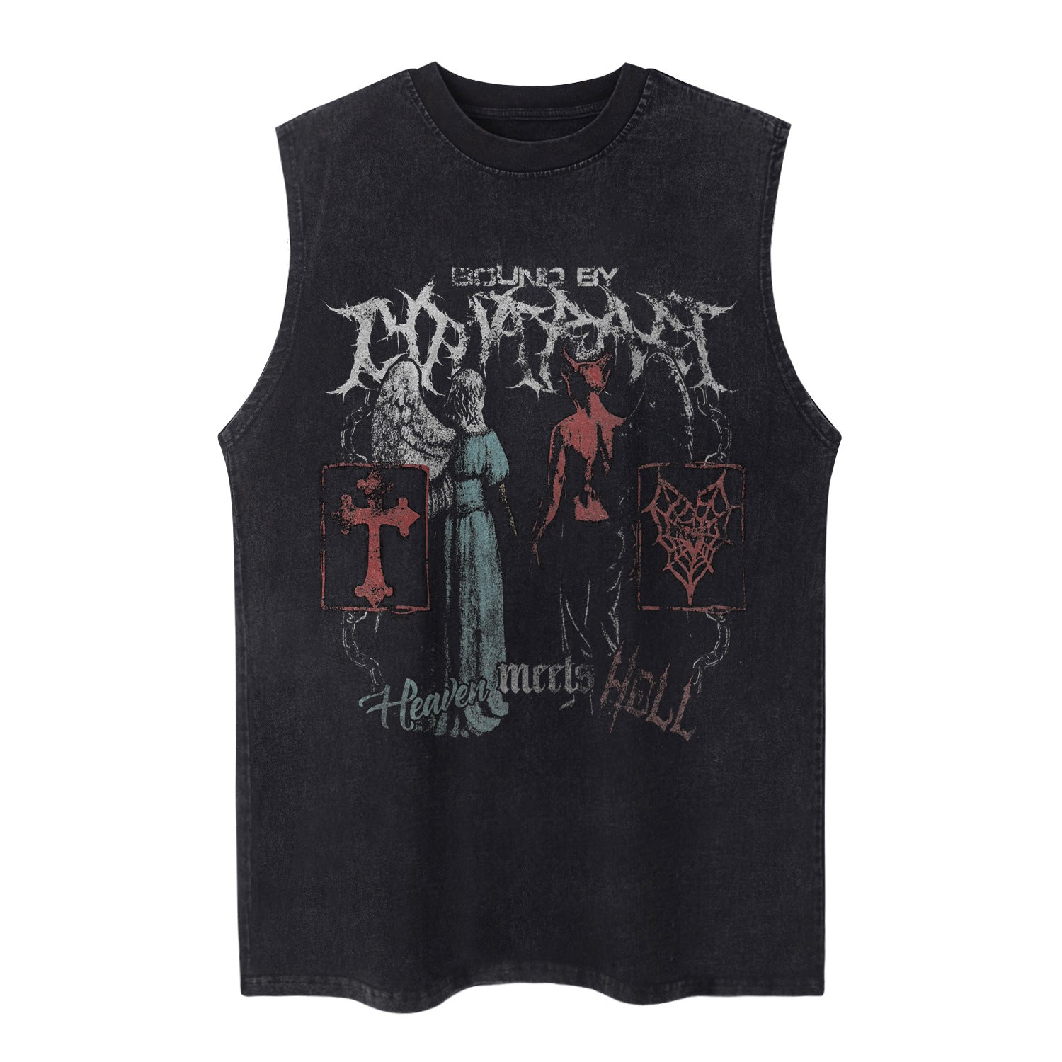 Streetwear Vest Men's Tank Top with Creative Letter Print