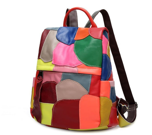 Harajuku Style Large Cowhide Leather Shoulder Bag