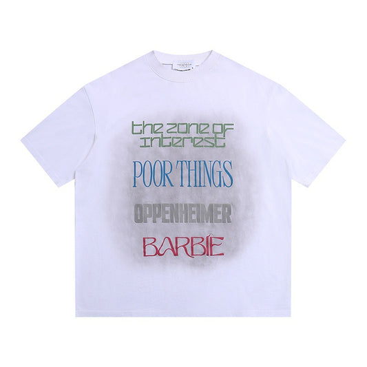 Harajuku Style Letter Print Loose Short Sleeve T-Shirt