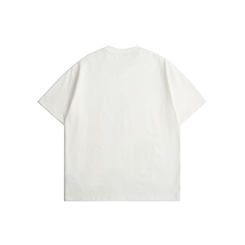 Playful Apple Core Print T-Shirt for Men and Women