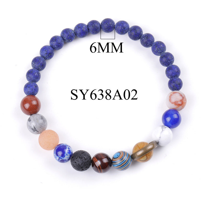 Starry Sky Galaxy Bracelet - Volcanic Stone & Lapis Lazuli