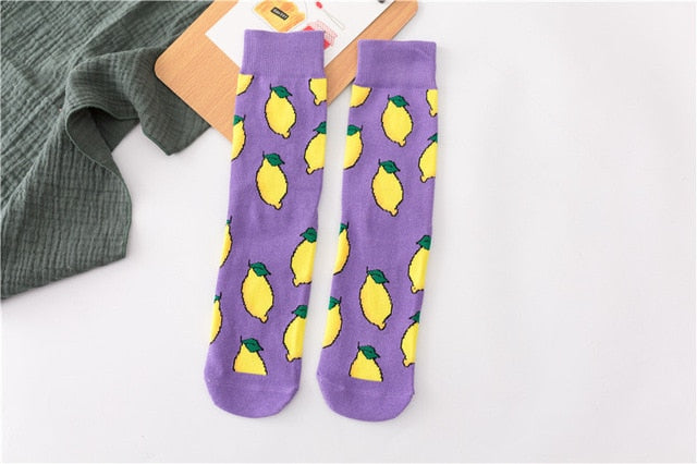 Cute Cartoon Food Socks - Banana, Avocado & More