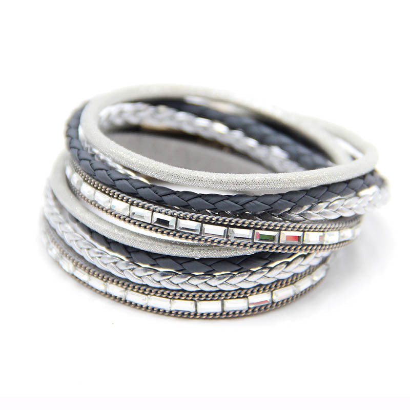 Hand Woven Diamond Bracelet - Harajuku Style Jewelry