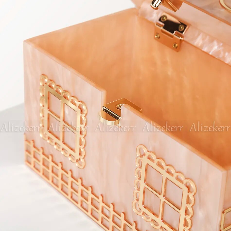 Luxury Harajuku Style Evening Clutch Bag - House Shaped