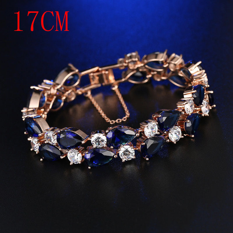 Mona Lisa Colorful Zircon Bracelet in Rose Gold