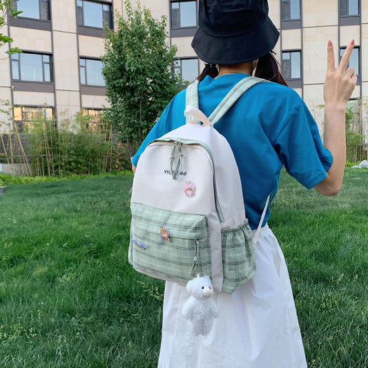 Junior High School Large Capacity Fashion Backpack for Girls