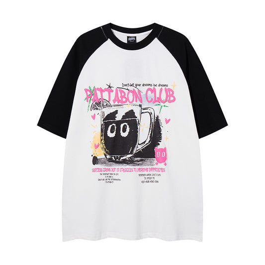 Harajuku Color Block Couple Tee