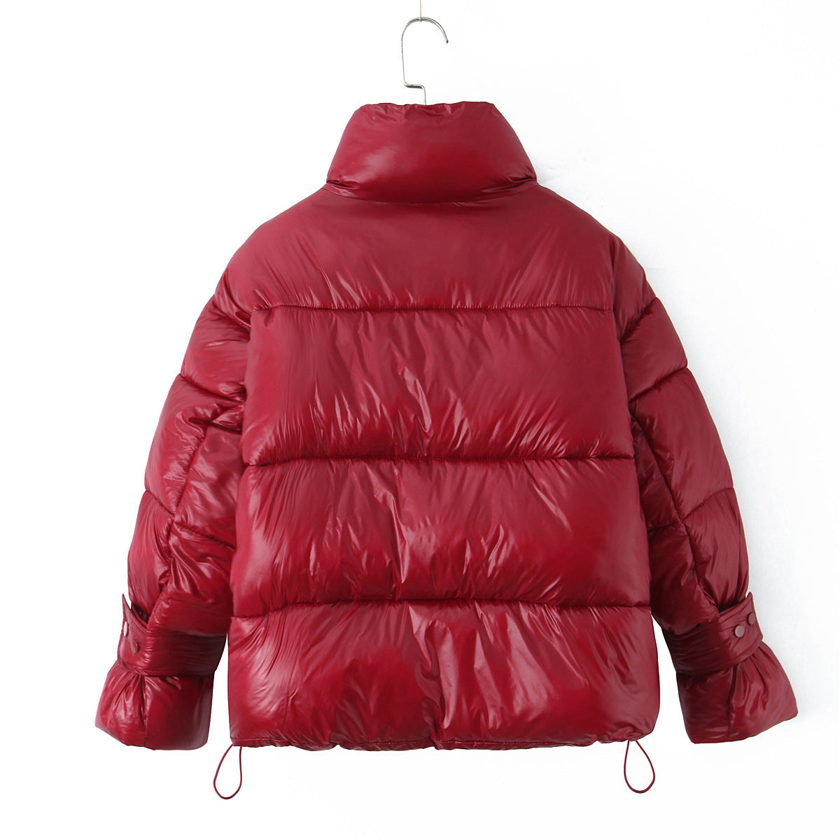 Stand Collar Double Zipper Buckle Long Sleeve Jacket
