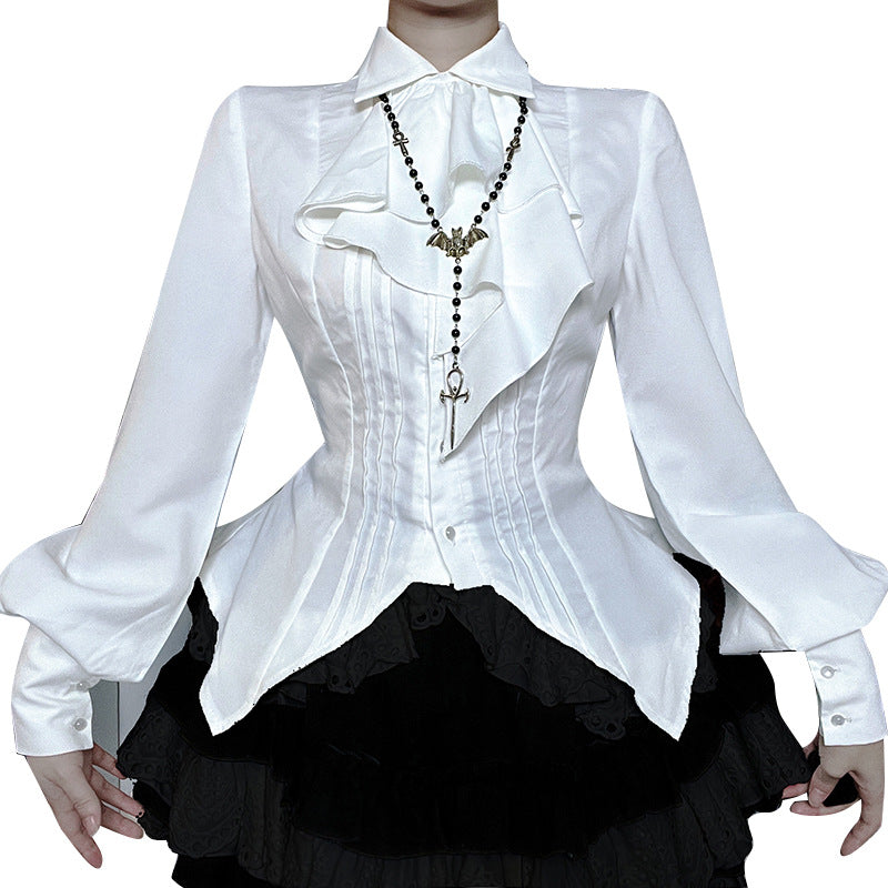 Lolita Gothic Style Lantern Sleeve Shirt from Subculture