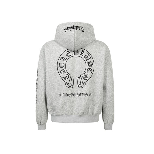 Sanskrit Gothic Letter Printed Hooded Jacket