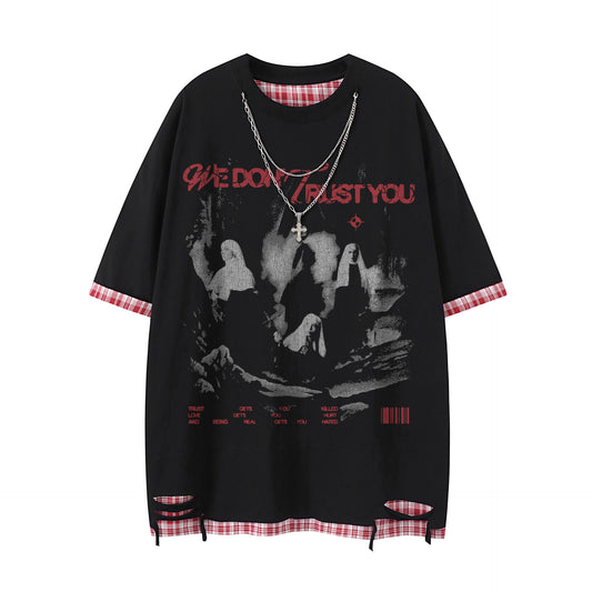 Blurred Silhouette Harajuku Style T-Shirt