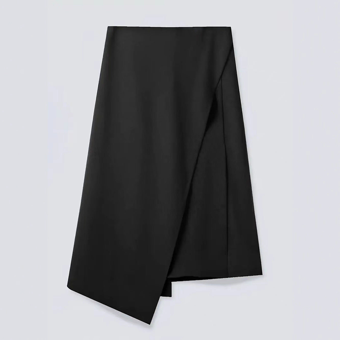 High-Waisted Irregular Slit Women's Half Skirt