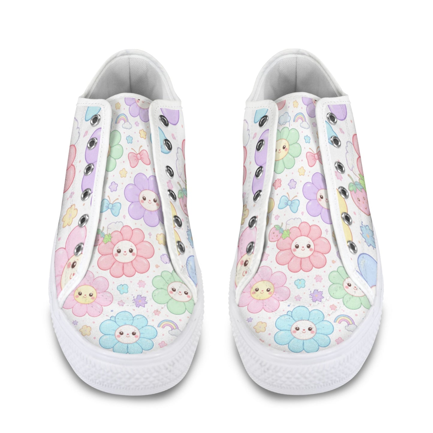 Pastel Harajuku Floral Pattern Seattle Low Top Women's Shoes