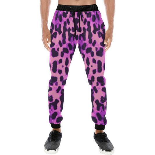 Purple Leopard Casual Baggy Slacks Joggers