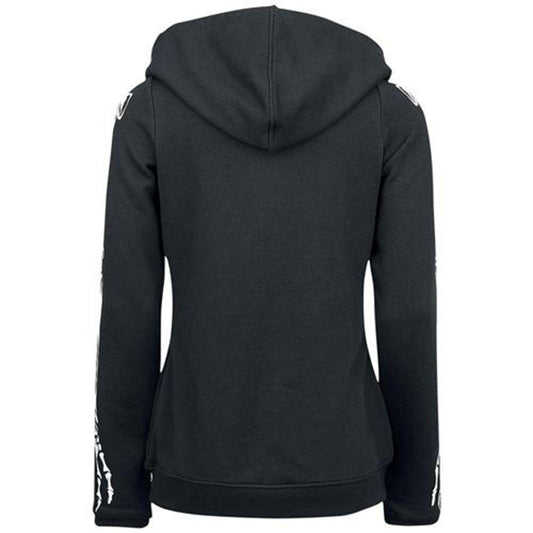 Gothic Skull Theme Hoodie for Women - Harajuku Style
