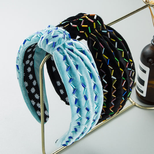 Headband ZA - Retro Flannel Knotted Hairpin