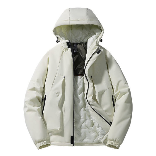 Harajuku Retro Solid Color Hoodie - Women's Thick Cotton Jacket