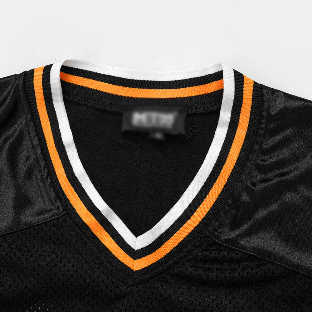 Men's Trendy Number 8 Embroidered V-Neck Sports Jersey