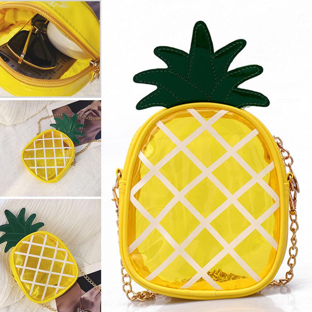 Pineapple Shape Chain Messenger Bag - Harajuku Style