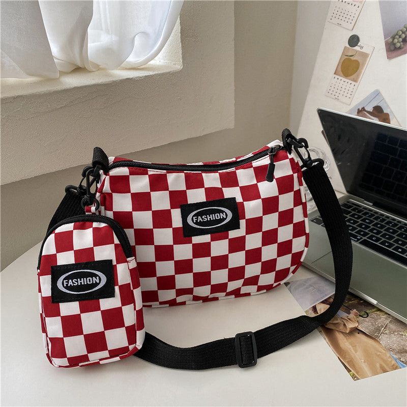 Harajuku Style Lattice Messenger Bag - Urban Chic