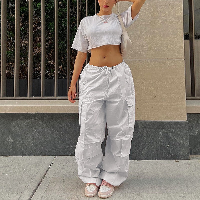 XY22094 Street Overalls - Fashion Casual Low Waist Trousers