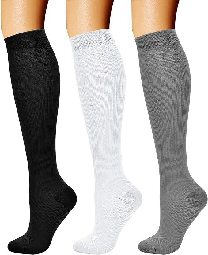 Sports Compression Socks - Long Tube Calf Socks for Skipping Rope and Cycling
