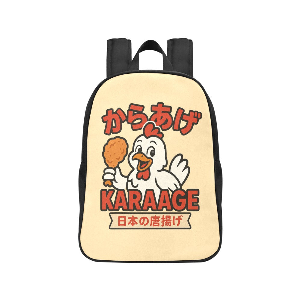 Karaage Fried Chicken Logo Canvas Backpack