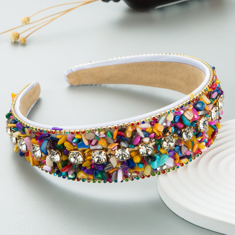 Colorful Turquoise Diamond Headband