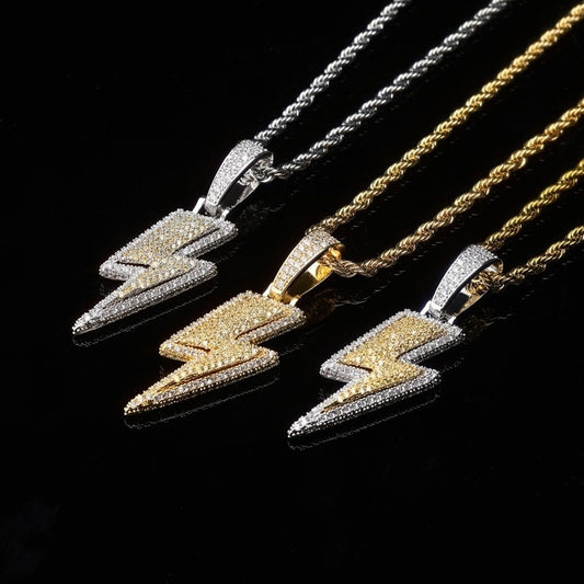 Retro Zircon Lightning Necklace - Harajuku Style