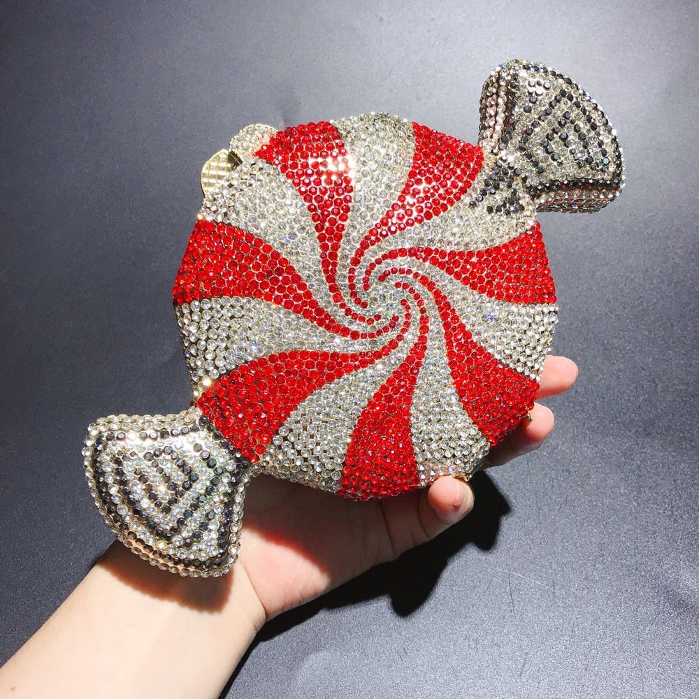Harajuku-Inspired Crystal Clutch Bag