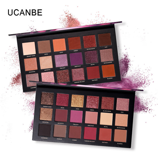 18-Color Rose Gold Mermaid Eyeshadow Palette