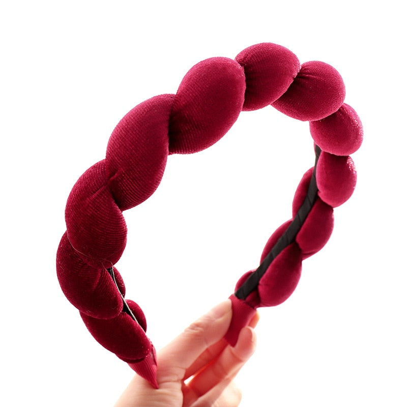 Velvet Braid Headband for Autumn & Winter