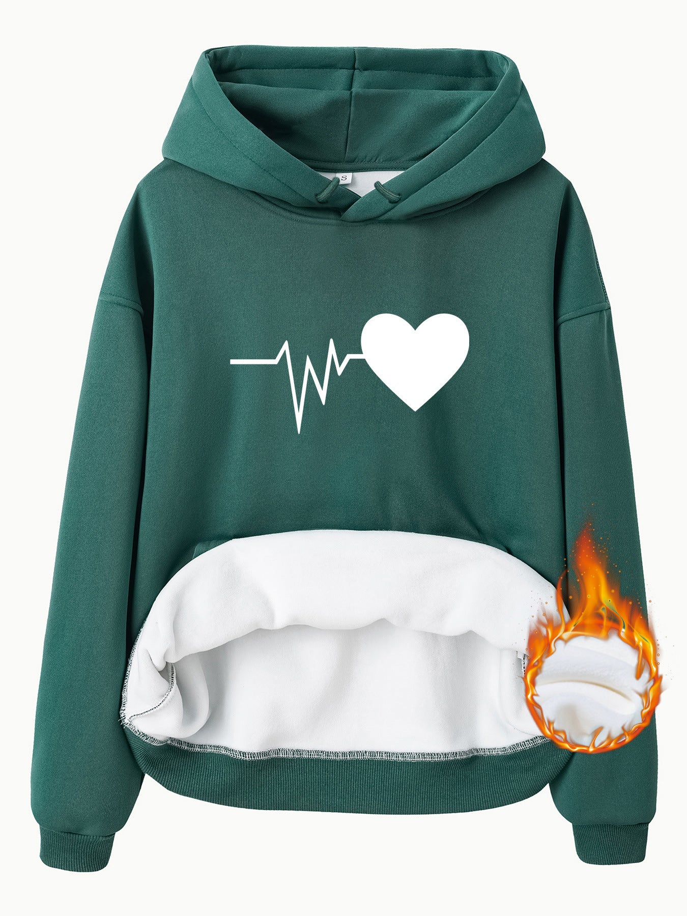 Thick Textured Heart-Shaped Love Print
