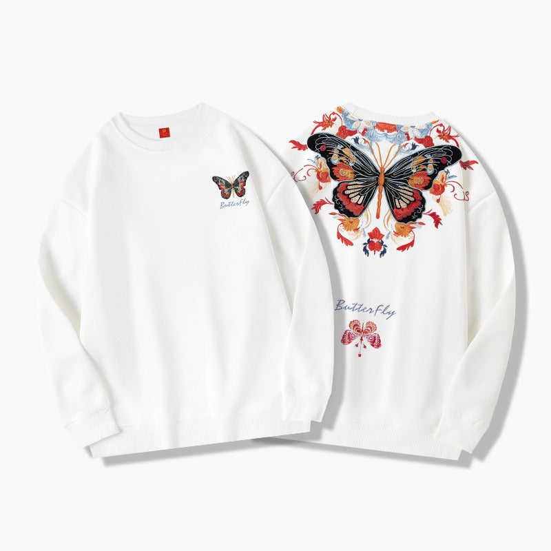 Harajuku Style Retro Sports Pullover Sweatshirt for Men
