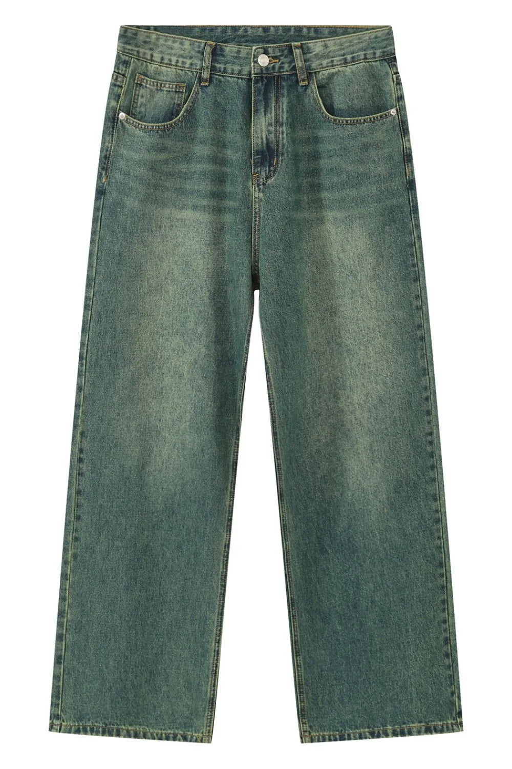 Playful Pocketed Baggy Jeans