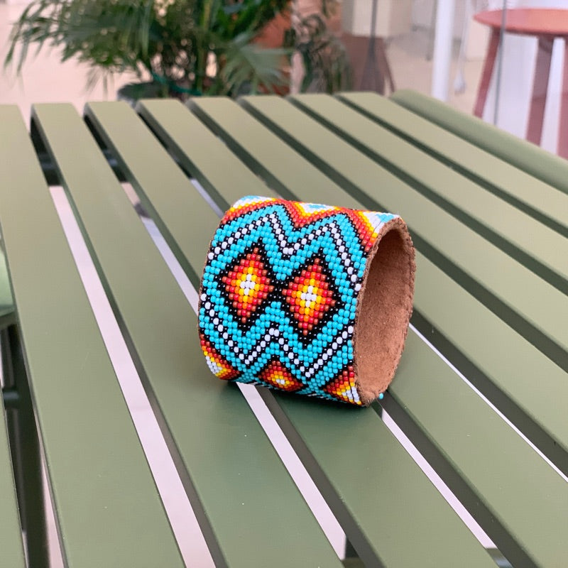 Handwoven Beaded Indian Character Bracelet - Harajuku Style