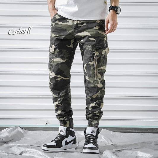 Harajuku Camouflage Overalls - Youth Multi Pocket Pants