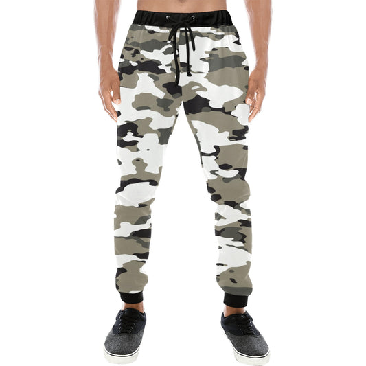 Black and White Camo Casual Baggy Slacks Joggers