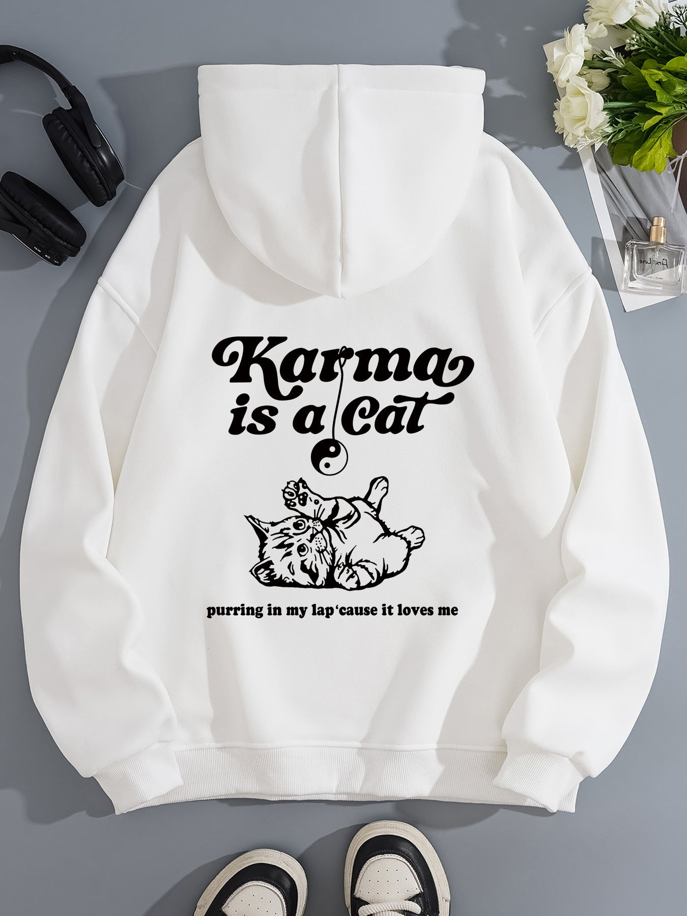 Hooded Long Sleeve Fleece Hoodie with Kangaroo Pocket