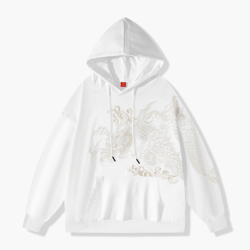 Harajuku Style Embroidered Hoodie for Trendy Couples