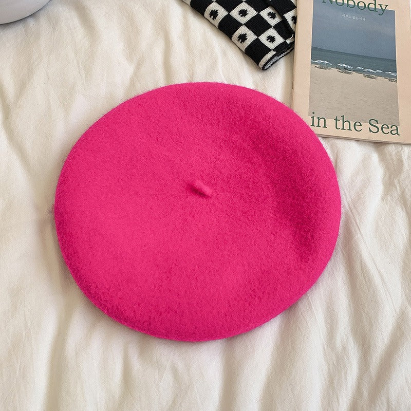 Wool Beret - Retro Candy Colored Harajuku Painter Hat