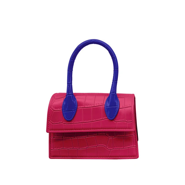 Harajuku Crocodile Pattern PVC Mini Crossbody Bag