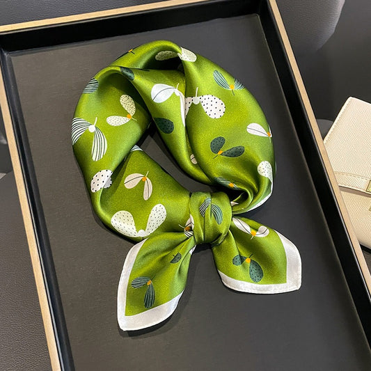 Playful Cashew Fashion Silk Square Scarf - Mulberry Silk