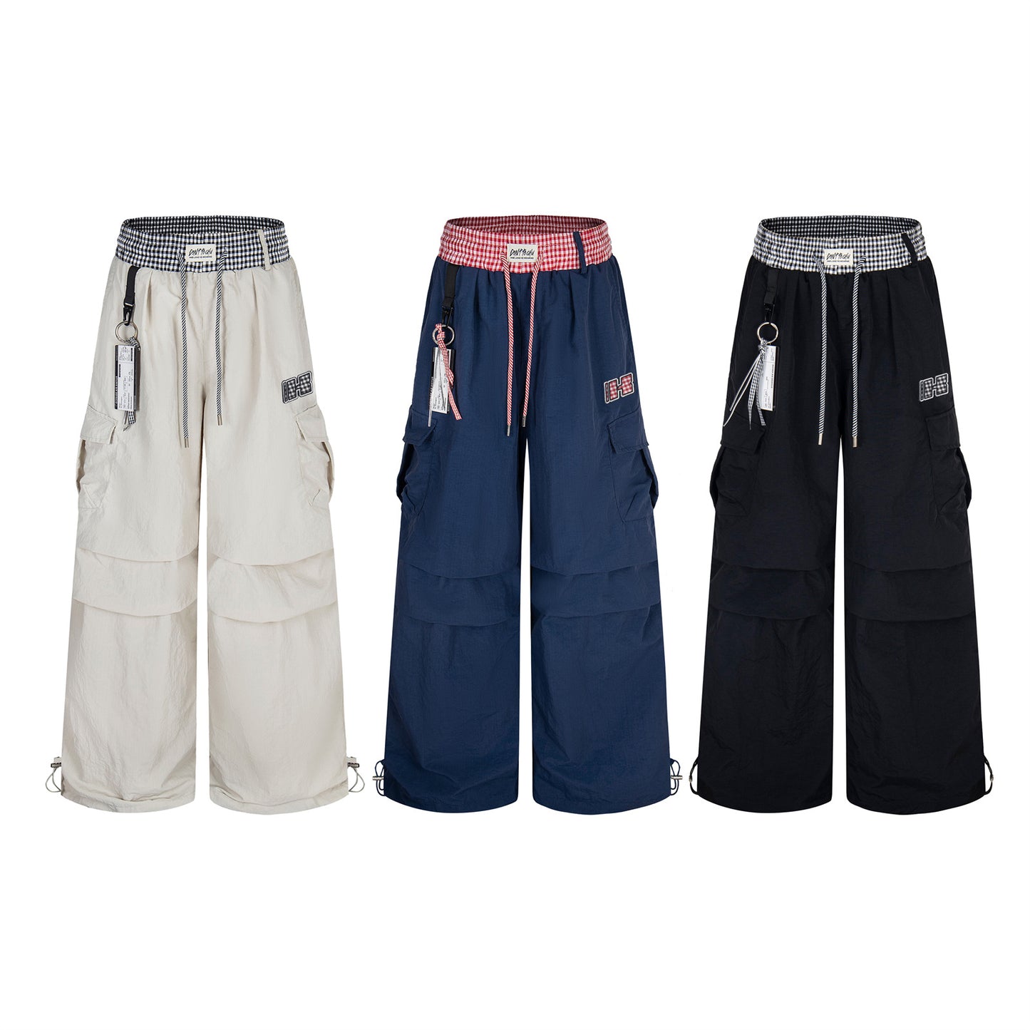 Harajuku Inspired Embroidered Wide Leg Pants