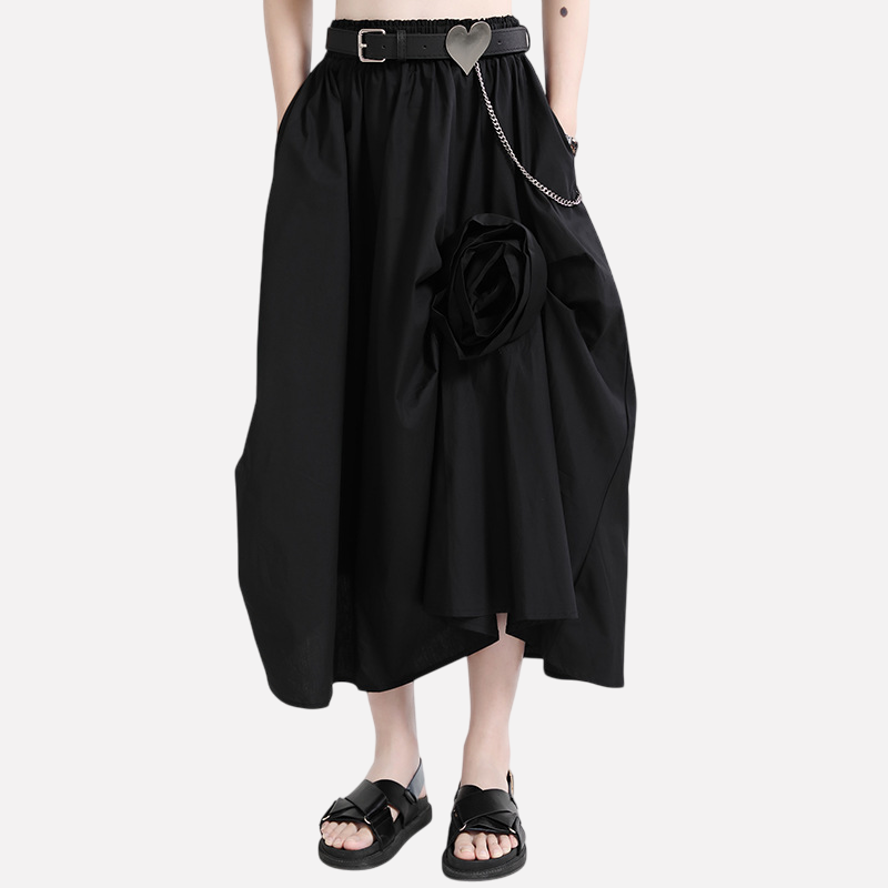 Irregular Flower Half Skirt - Trendy Harajuku Style