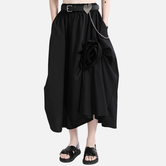 Irregular Flower Half Skirt - Trendy Harajuku Style