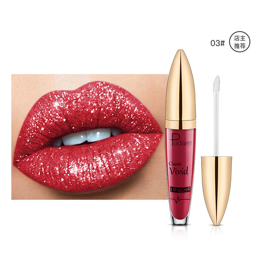 Glitter Flip Matte Pearl Lip Gloss - Diamond Finish