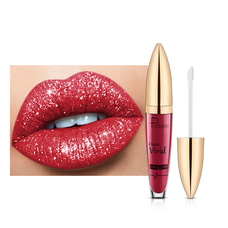 Glitter Flip Matte Pearl Lip Gloss - Diamond Finish